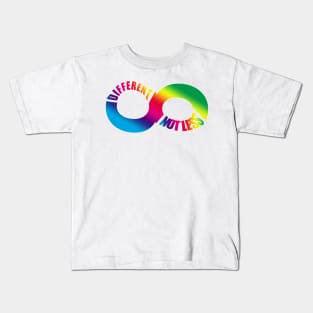 Different Not Less. Autism and Neurodiversity Kids T-Shirt